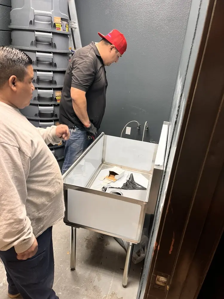 Commercial plumbing and sink installation in Gonzales